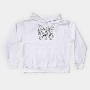 Vintage Heraldic Dragon Kids Hoodie